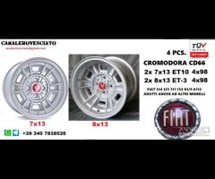 Cromodora CD66 7x13 + 8X13 4x98 Fiat 124 128 131