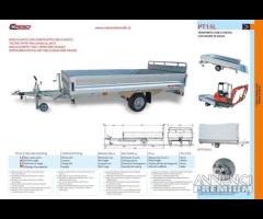 Rimorchi Trasp cose veicoli con ramp Cresci PT15L