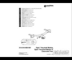 Kit Gancio Traino Vert Westfalia Opel Mokka X