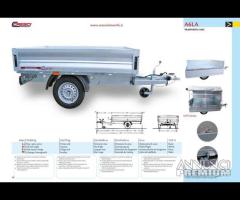 Rimorchio Cresci A6LA 750 Kg 201x147x35h Cm - 18