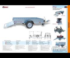 Rimorchio Pianale con sponde Cresci PT6C 450/750Kg