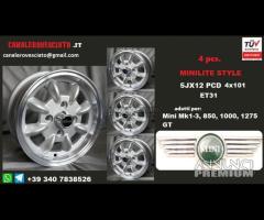 Minilite 5x12 4x101,6 et31 silver mini epoca