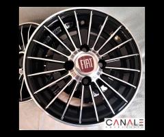 Cerchi grifo 4,5x 12 4x98 neri bianchi fiat 126 - 16