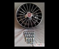 Cerchi grifo 4,5x 12 4x98 neri bianchi fiat 126 - 23