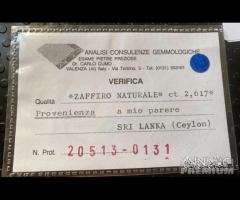 ANELLO ORO 18kt CON DIAMANTI E ZAFFIRO BLU 2,69 - 6