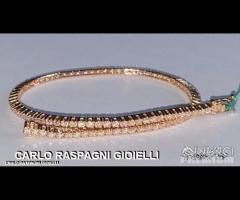 BRACCIALE TENNIS ORO ROSA 18kt. DIAMANTI ct. 1,40