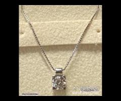 COLLANA PUNTO LUCE ORO 18kt. CON DIAMANTE 0,35