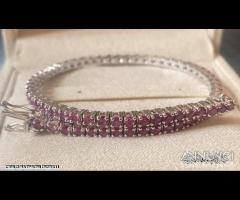 BRACCIALE ORO 18kt. CON RUBINI NATURALI PINKISH