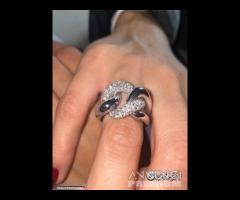 ANELLO GROUMETTE IN ORO 18kt. E DIAMANTI 1,57