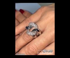 ANELLO GROUMETTE IN ORO 18kt. E DIAMANTI 1,57