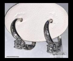ORECCHINI CERCHI ORO 18kt. E DIAMANTI NATURALI
