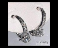 ORECCHINI CERCHI ORO 18kt. E DIAMANTI NATURALI