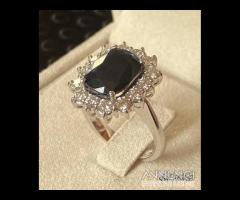 ANELLO ORO 18kt. CON DIAMANTI E ZAFFIRO ct. 4,70