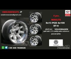 Cerchi minilite 8x13 4x100 et-6 volkswagen