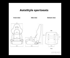 Coppia sedili replica bride senza logo autostyle - 8