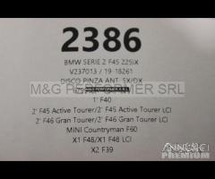 Disco pinza ant. Sx/Dx BMW serie 2 F45 | 2386 - 9