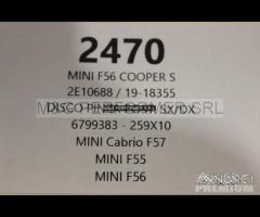 Disco pinza post. Sx/Dx MINI F56 Cooper S | 2470 - 10