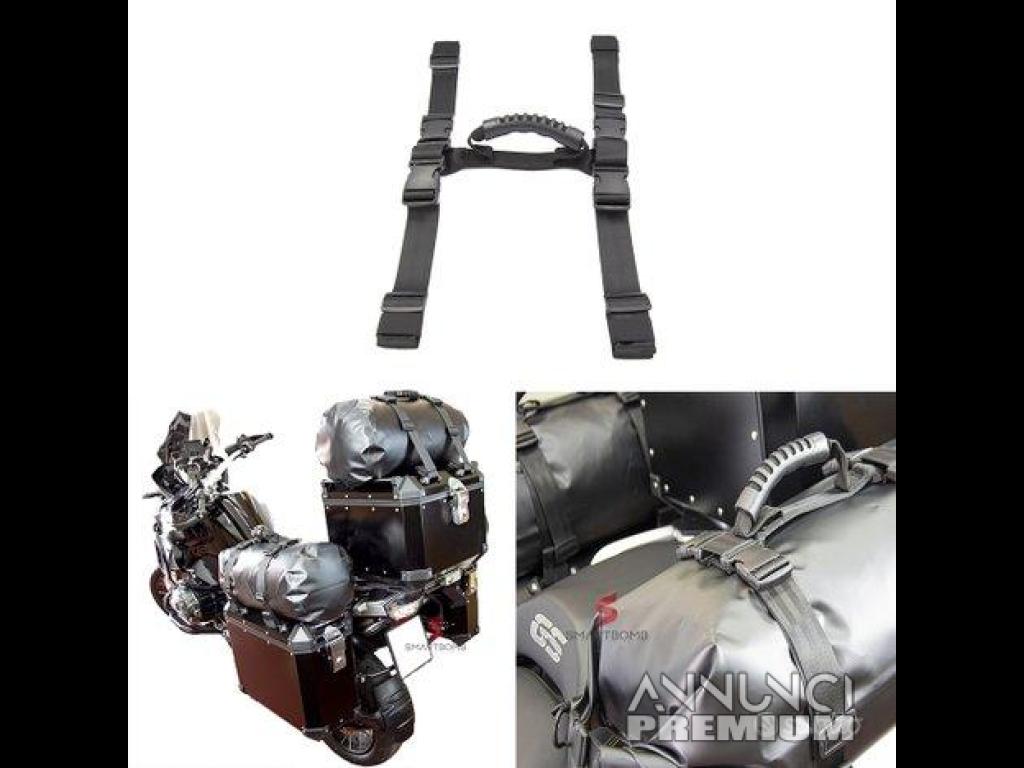 Cinghie fissaggio borse bauletti moto posteriori - 1