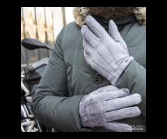 Guanti uomo inverno pelle ecologica scamosciato