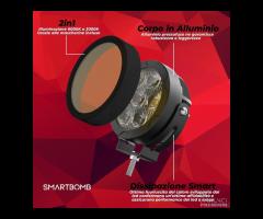 Faretti moto 120W led+ CABLE SOTTOCHIAVE + staffe - 6