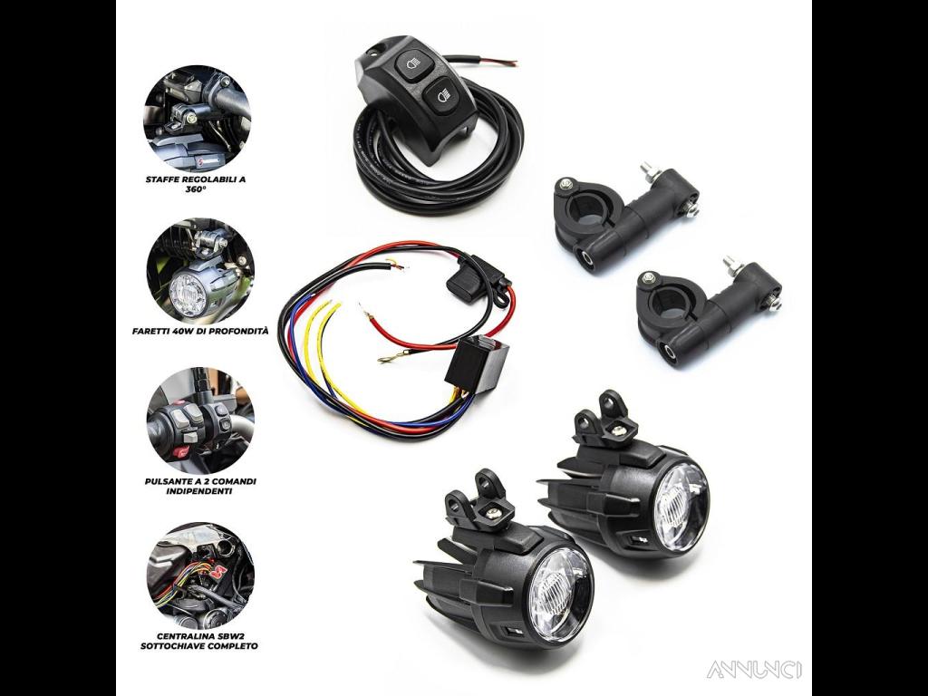 faretti profondità 40w nano led con pulsante bmw - 1/16