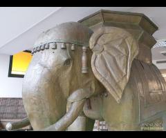 Replica Elefante In Legno Con Lamine Da Collezione