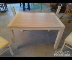 Tavolo In Legno Rettangolare Allungabile Con Sedie - 6