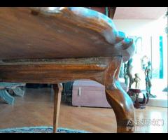 Tavolino Tondo In Legno Restaurato - 7