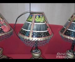 3 Lampade Decorate In Latta