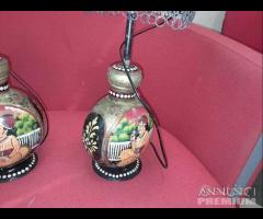 3 Lampade Decorate In Latta - 7