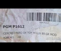 Cerchio faro toyota hilux dx del 89 pgm p1612