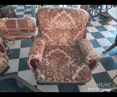 Salottino Vintage In Velluto 2 Poltrone + Divano