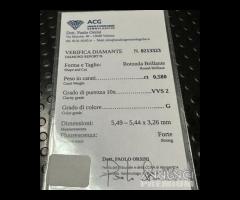 Anello solitario valentino con diamante 0,58 g vvs - 6