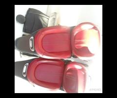 Tappezzeria in pelle nera-rosso completa di pannel - 6