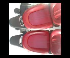 Tappezzeria in pelle nera-rosso completa di pannel - 11