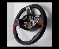 Volante in pelle nero-marrone con comandi al volan - 8