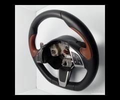 Volante in pelle nero-marrone con comandi al volan - 9