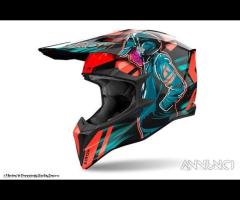 AIROH Casco Cross Wraaap - Cyber - Orange - 11