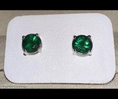 ORECCHINI ORO 18kt. CON SMERALDI NATURALI TONDI