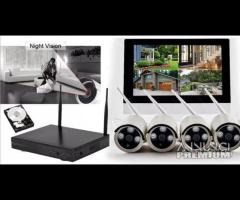 Kit videosorveglianza wireless telecamere 4 canali