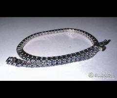 BRACCIALE TENNIS ORO 18kt. CON ZAFFIRI NATURALI