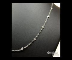 COLLANA IN ORO BIANCO 18kt. CON DIAMANTI NATURALI