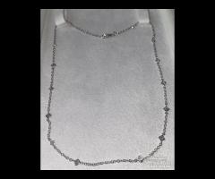 COLLANA IN ORO BIANCO 18kt. CON DIAMANTI NATURALI
