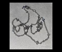 COLLANA IN ORO BIANCO 18kt. CON DIAMANTI NATURALI