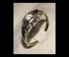 ANELLO ORO ANTICO ART DECO CON DIAMANTE NATURALE