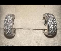 ORECCHINI CERCHI ORO 18kt. CON DIAMANTI NATURALI