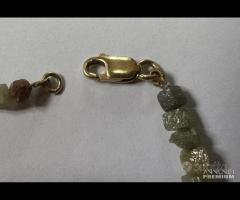 BRACCIALE DIAMANTI GREZZI NATURALI E CHIUSURA ORO