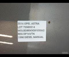 PORTA PORTIERA POSTERIORE SINISTRA SX OPEL ASTRA K - 9
