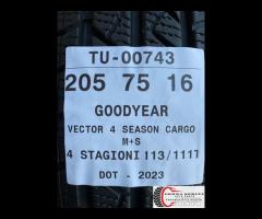 4 PNEUMATICI 205/75 R16C GOODYEAR 4 STAGIONI DEMO - 9