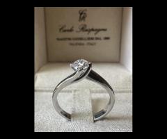 ANELLO SOLITARIO ORO 18kt. CON DIAMANTE ct. 0,40